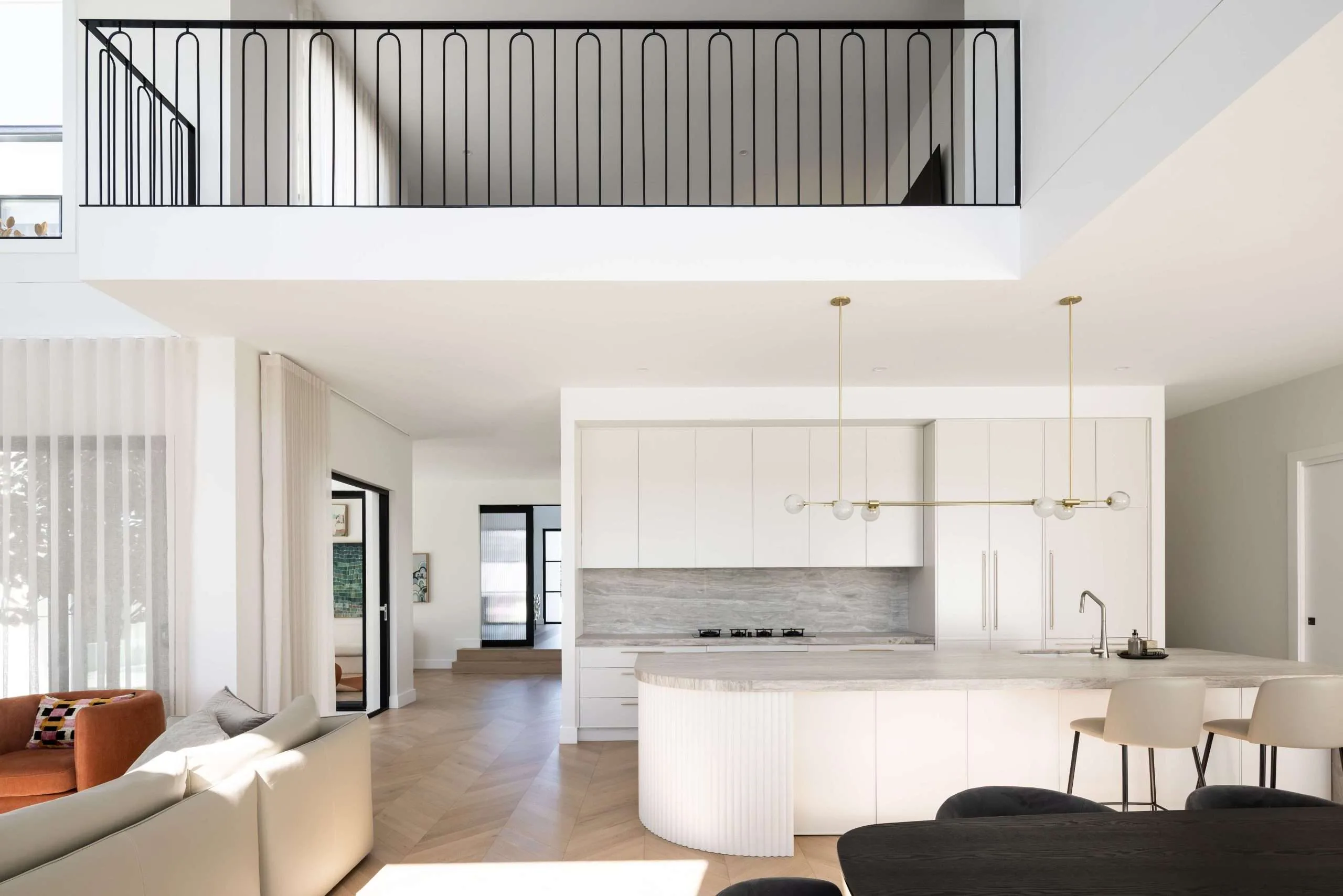 Open-plan kitchen with island bench and butlers pantry, Kellyville home